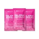 PRÉ-VENDA: Kit 20 Sachês Glow Repair+: Multireparador Calmante, Acelera a Reparação e Nutrição da Pele 7g